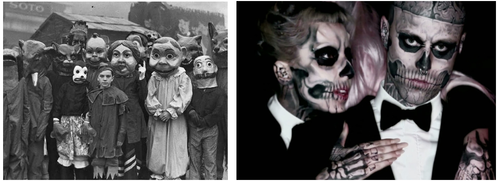Gaga and skull heads