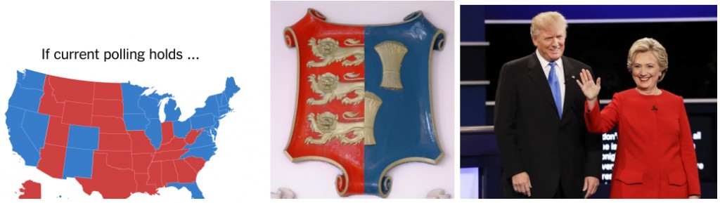 blue and red